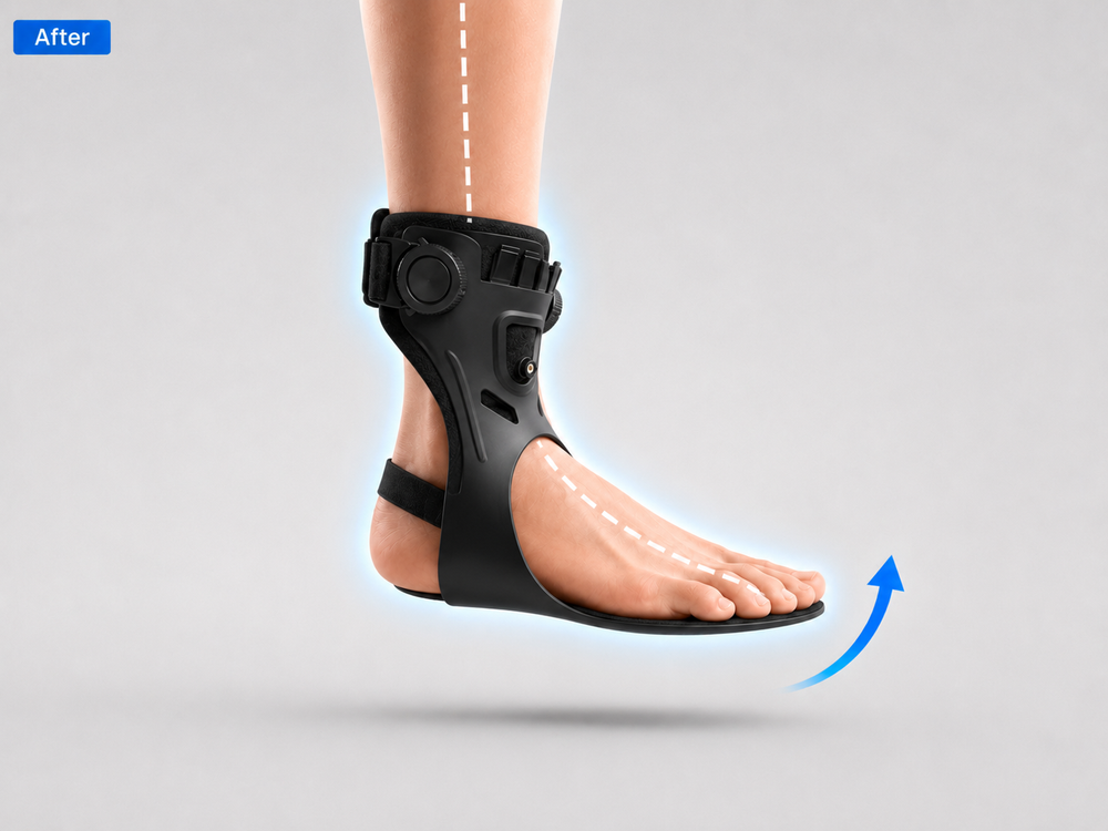 After foot drop brace support